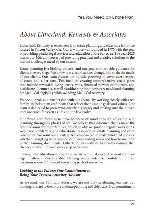 Yes, You need an Estate Plan Book page 7
