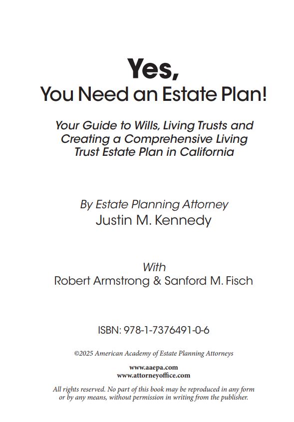 Yes, You Need an Estate Plan Book Title Page